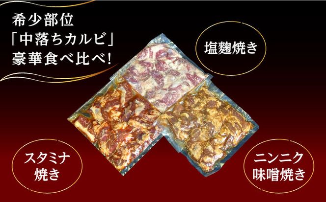 希少部位！島原半島産豚 中落ちカルビ 食べ比べセット 合計1.8kg / 豚 豚肉 カルビ / 南島原市 / はなぶさ [SCN128]