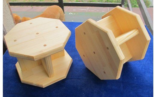 010B1287 手作り木製 正座用補助椅子（高さ15cm）