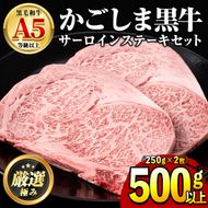 【30963】鹿児島県産黒毛和牛！A5等級サーロインステーキ(計500g・約250g×2枚)国産 牛肉 肉 冷凍 サーロイン 鹿児島 ステーキ 焼肉 BBQ バーベキュー【前田畜産たかしや】