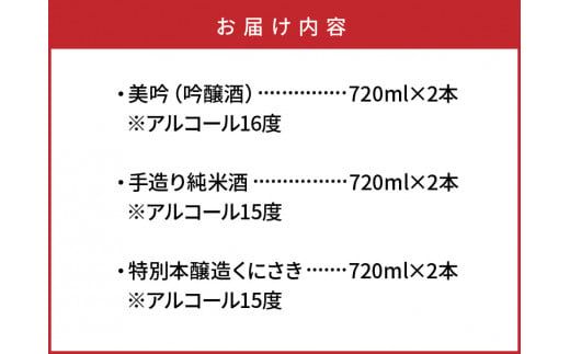 西の関「美吟（吟醸酒）/ 手造り純米酒 / 特別本醸造くにさき」_29035B