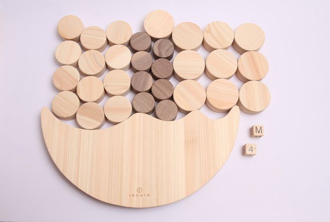 木製 バランスおもちゃ ジャンボなみのりバブル【檜のおもちゃ ＩＫＯＮＩＨ】 ≪桧 おもちゃ ヒノキ ひのき 木育 知育≫