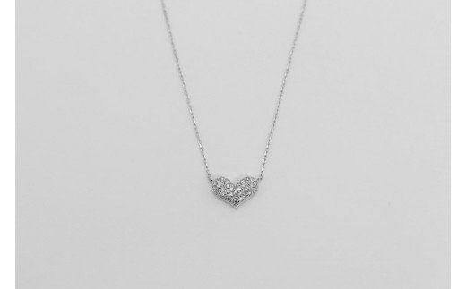 Pt900 メレーダイヤ 37個 0.19ct ハート型 ペンダントネック Islauth9 [Islauth 山梨県 韮崎市 20743429] アクセサリー ネックレス ジュエリー ダイヤ シンプル おしゃれ ハート プレゼント ギフト 贈りもの 贈答