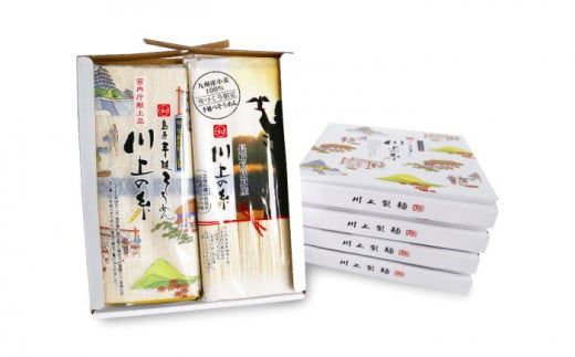 【宮内庁献上】と【九州産小麦粉100％】手延べ そうめん 2種 詰め合せ 20箱 /  素麺 島原そうめん 麺 / 川上製麺 / 南島原市 [SCM012] 