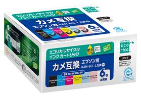 エコリカ【エプソン用】 KAM-6CL-L互換リサイクルインク 6色パック（型番：ECI-EKAML-6P） epson リサイクル インク 互換インク カートリッジ インクカートリッジ カラー オフィス用品 プリンター インク 山梨県 富士川町 epson リサイクル インク 互換インク カートリッジ インクカートリッジ カラー オフィス用品 プリンター インク 山梨県 富士川町