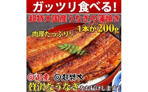 269.【うなぎ屋かわすい】超特大国産うなぎ10本セット （200～229g）(A269-1)