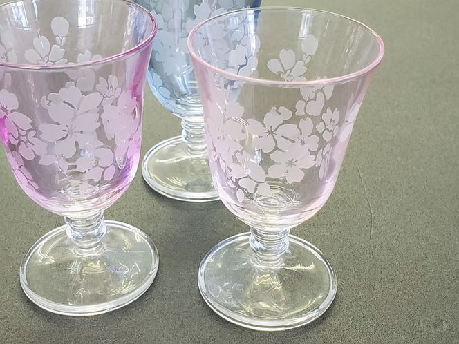 「さくらブランド認定」サンドブラスト【桜ミニワイン】3個セット ※着日指定不可◇