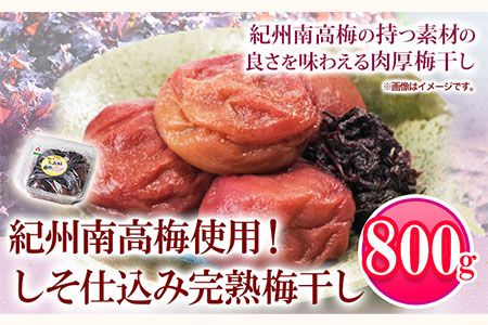 紀州南高梅使用 しそ仕込み完熟梅干し800g 厳選館 [90日以内に出荷予定(土日祝除く)] 和歌山県 日高川町 紀州南高梅 梅干し しそ仕込み---wshg_genskume_90d_22_13000_800g---