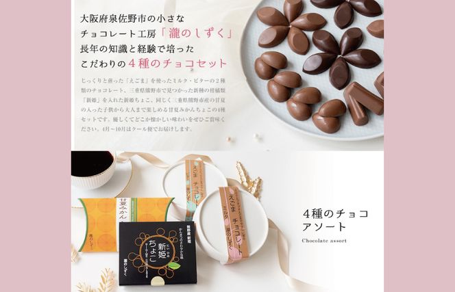 G1088 【スピード発送】チョコレート 4種アソート  瀧のしずく