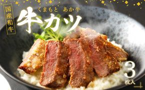 大人気！ くまもとあか牛 牛カツ 100g×3枚 計300g あか牛 牛 牛肉 カツ 牛カツ モモ肉 冷凍 熊本県 上天草市
