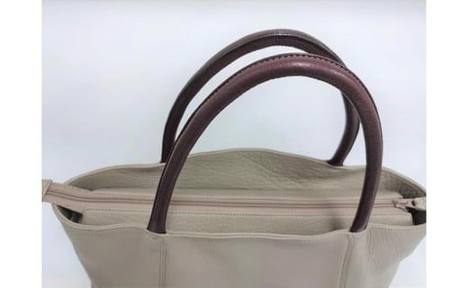 「鞄工房　香」横長トートバック　グレー FAA3035