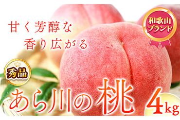 【先行予約】秀品和歌山のブランド桃「あら川の桃」約4kg 紀の川市厳選館 《2024年6月下旬-8月上旬頃出荷》 和歌山県 紀の川市---wsk_cgsk39_l68_23_27000_4kg---