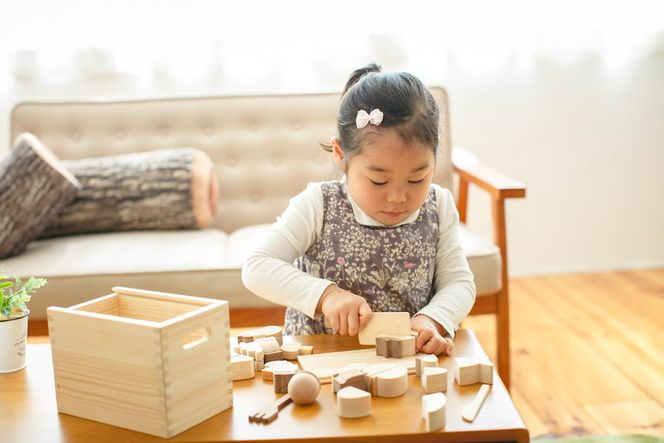 木製 食品のままごとセット【檜のおもちゃ ＩＫＯＮＩＨ】 ≪桧 おもちゃ ヒノキ ひのき 木育 知育≫