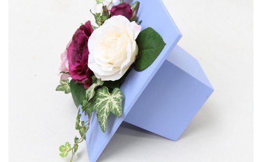 ローズフラワーアレンジ（赤）（造花）FA-963