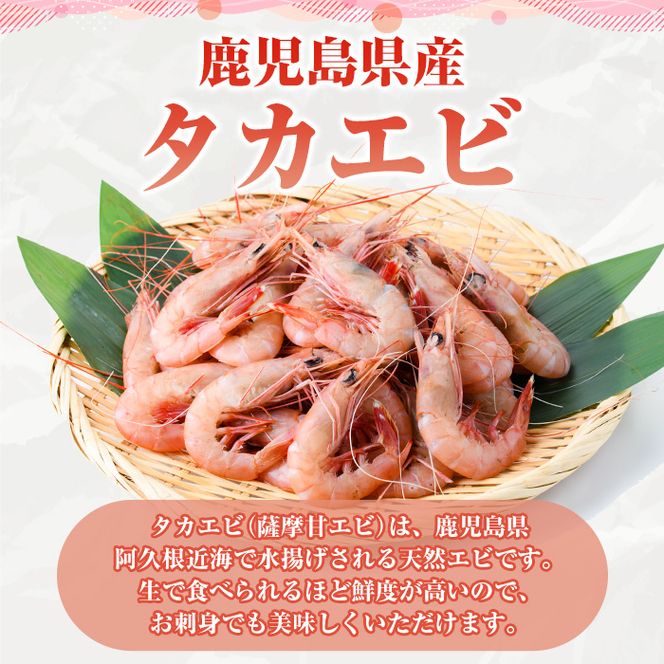 数量限定！タカエビ(約1kg・30～50尾)国産 えび 海老 海鮮 魚介 甘エビ 甘えび 冷凍 期間限定【松永青果】a-14-25