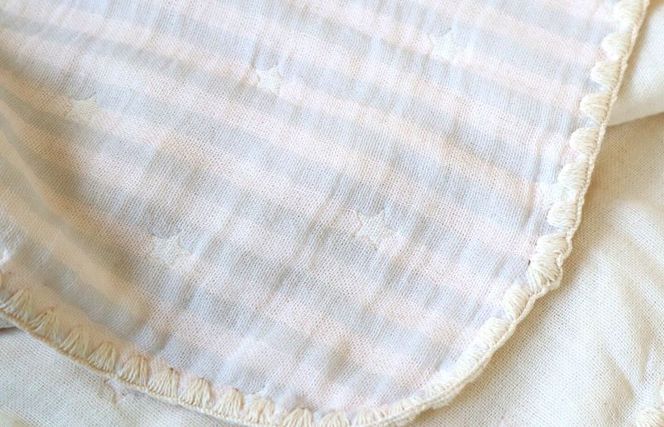 G1901 【eclat bebe】泉州南部織 4重ガーゼマルチケット（PiGy/Sサイズ） 