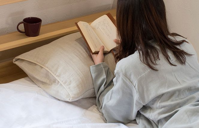 G2102 sasara 4重ガーゼケット+ピローカバーセット（ナチュラル）