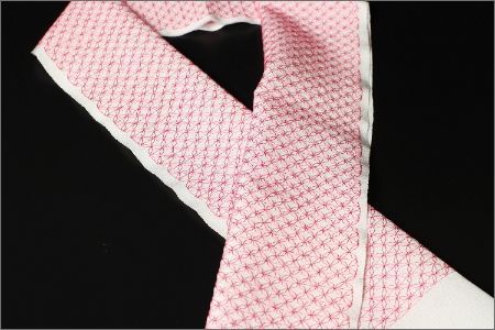 刺繍半衿（半襟）ピンク　AM00267