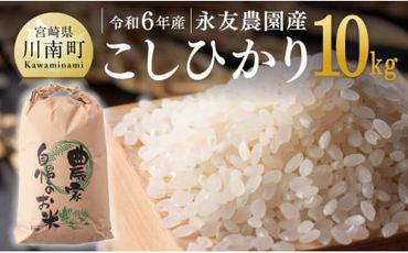 【令和6年産】永友農園産「こしひかり」10kg（10kg×1袋）　【 米 お米 白米 精米 国産 宮崎県産 コシヒカリ 】 [D10604]