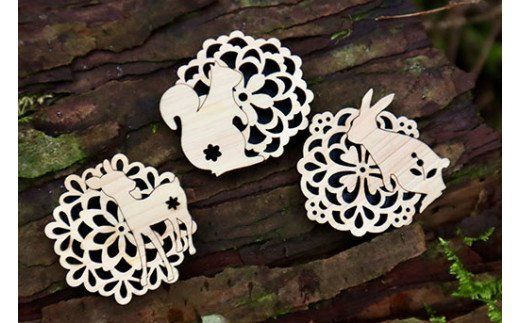 いの町オリジナル木製コースターとマグネットセット （源太さんコースターと動物マグネット）