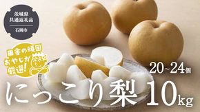 にっこり梨 10kg（20〜24個）【10月より発送開始】（茨城県共通返礼品：石岡市産） なし ナシ 果物 フルーツ 茨城県産 [BI431-NT]