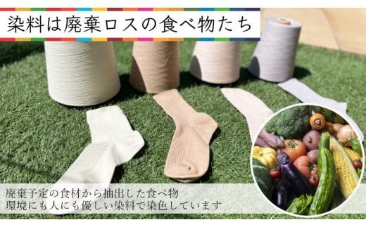 靴下屋さんのSDGs 土に還る捨てない靴下 ZERO SOCKS（キッズL 19～21cm）