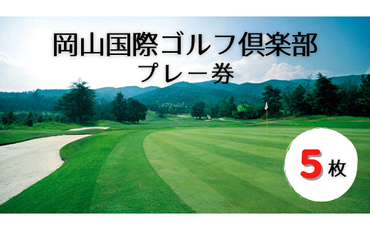 岡山国際ゴルフ倶楽部プレー券（5枚）100-005