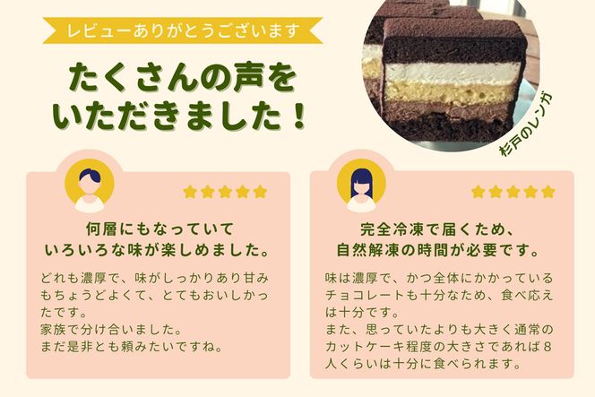 杉戸のレンガ Lサイズ (4～5人用) くせになる美味しさのショコラケーキ [0533]