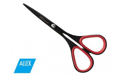 H7-158 ALLEX スリム100 Noir【レッド】スリムはさみ（11165R）