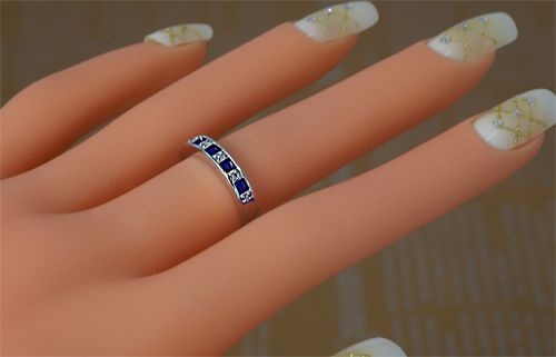 サファイヤ リング 0.6ct K10WG （14404）　BR-29