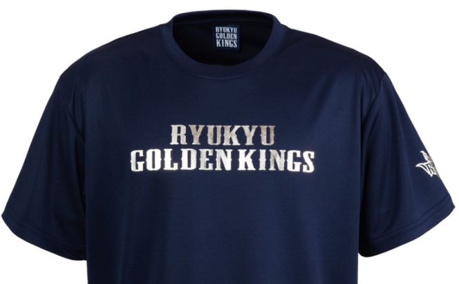 琉球ゴールデンキングス　KINGS テキストロゴドライ Tシャツ （Mサイズ） メンズ レディース 男女兼用 半袖 スポーツ ドライ バスケ バスケットボール トレーニング ランニング 運動 ジム ウェア ウエア tシャツ キングス 人気 おすすめ 沖縄県 沖縄