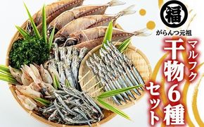 鹿児島県阿久根市産干物セット(6種) 国産 九州産 鹿児島県産 新鮮 鮮度 魚 魚介類 乾物 ひもの おつまみ おかず お弁当 珍味 一夜干し きびなご あじ いか あおさ【マルフク川畑水産】a-12-40-z