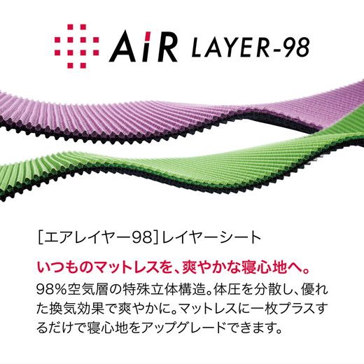 西川】[西川エアーレイヤー98]レイヤーシート/ベーシック ダブルサイズ 