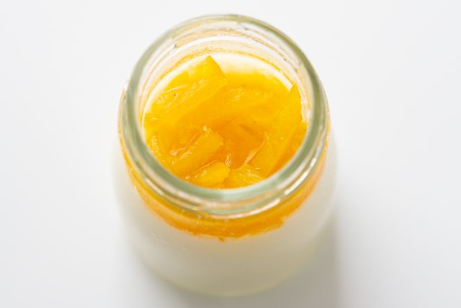 幻の柑橘 くねぶマーマレード入り 「五木チーズケーキ」80g×4個 [日添 熊本県 五木村 51120287] 瓶入り レアチーズ レアチーズケーキ マーマレード 冷凍 熊本県 五木村 特産