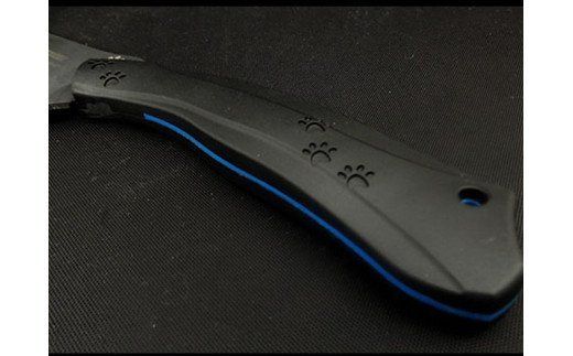 H60-11 NYAIFE KITCHEN （ニャイフキッチン）【ブラックブレード】牛刀 ブラック/ブルー サーバルキャットver