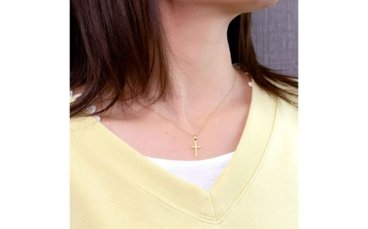 純金 ネックレス クロス 24金 ペンダント ゴールド K24 十字架 k24　管理番号221006100 SWAA056