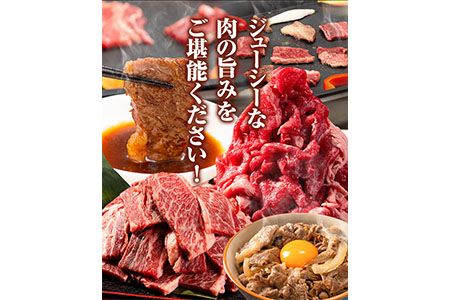 選べる あか牛切り落とし 1.1kg(275g×4パック)　赤身切り落としスライス または 焼肉用カルビ・ロース切り落とし 《30日以内に出荷予定(土日祝除く)》肉 牛肉 切り落とし 国産牛 切落とし ブランド牛 すき焼き スライス カレー 焼肉 小分け---gkt_fakki_30d_24_13000_1100g---