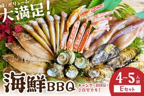 大満足！京丹後・海鮮BBQ　Eセット　豪華盛り合わせ　生ズワイガニ　付　6種21品（4～5人前）　YK00370
