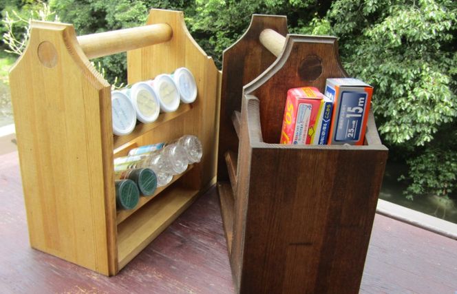 099H2176 手作り木製 キッチンやアウトドアに便利！スパイスラック