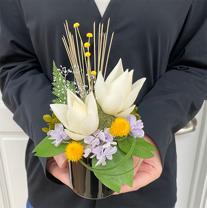 AJ204-1 プリザーブドフラワー【蓮澄(はすみ)】春日部市 シュガーパイン