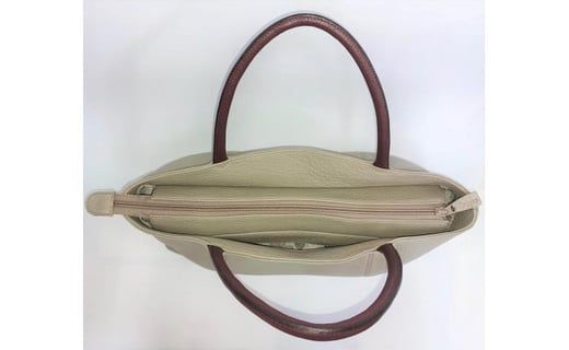 「鞄工房　香」横長トートバック　グレー FAA3035