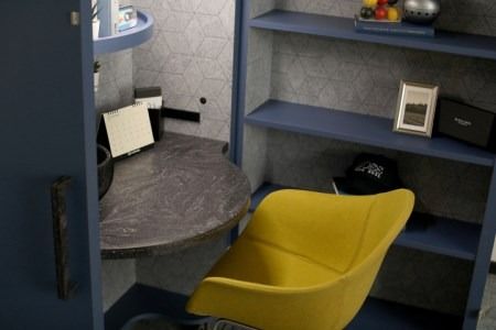 ZA-97 アートピースのような新コンセプトの空間演出家具【コフレカ】ポップアップ ライトビューロー（ピンク）