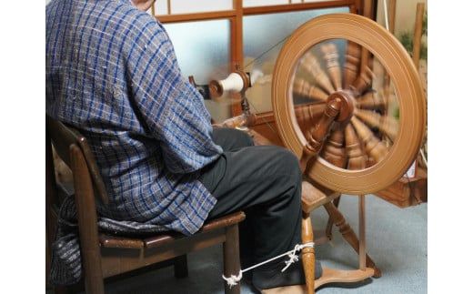 364.手つむぎ絹(きびそ)のタオル 天然素材