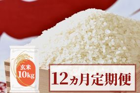 【定期便】愛知県産あいちのかおり玄米10kg×12回 H017-085