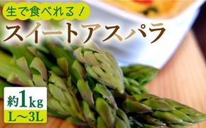【2027年8月～発送】【生で食べられる】スイート アスパラ L～3L 約 1kg 増田農園 アスパラガス 甘い / 南島原市 / 贅沢宝庫 [SDZ015] 