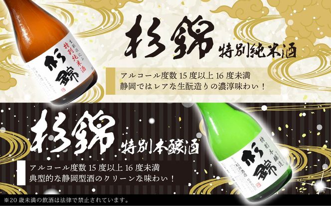 日本酒 飲み比べ セット 地酒 300ml × 5本 静岡県 お酒 家飲み 宅飲み ギフト 贈り物 杉錦 特別本醸造 杉錦 特別純米酒 志太泉 上撰 志太泉 特別本醸造 初亀 純米吟醸