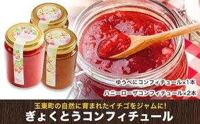 ハニーローザ＆いちごコンフィチュールセット《60日以内に出荷予定(土日祝除く)》熊本県 玉名郡 玉東町 イチゴ 贈答 ギフト ハニーローザ ゆうべに ぷらっとぎょくとう---sg_gytjam_60d_26_10500_3set---