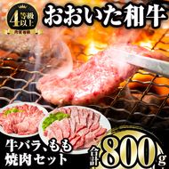 おおいた和牛 バラ もも 焼肉 セット (合計800g・バラ400g+もも400g) 国産 牛肉 肉 霜降り A4 和牛 ブランド牛 冷凍 BBQ 大分県 佐伯市  【FW005】【 (株)ミートクレスト】