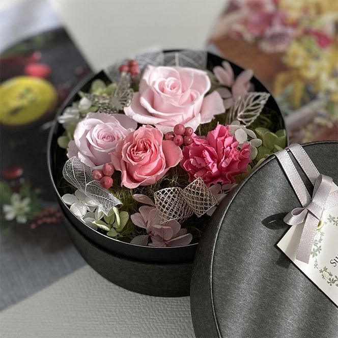 AJ135-1 プリザーブドフラワー【アムール/ピンク】春日部市 シュガーパイン