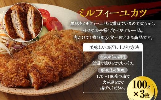 ＜黒豚加工品 3種セット ギョーザ ハンバーグ ミルフィーユカツ＞翌々月末迄に順次出荷【c896_ks_x3】