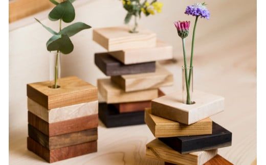 自分の手で仕上げる 一輪挿し[松田木材 富山県 舟橋村 57050133] 